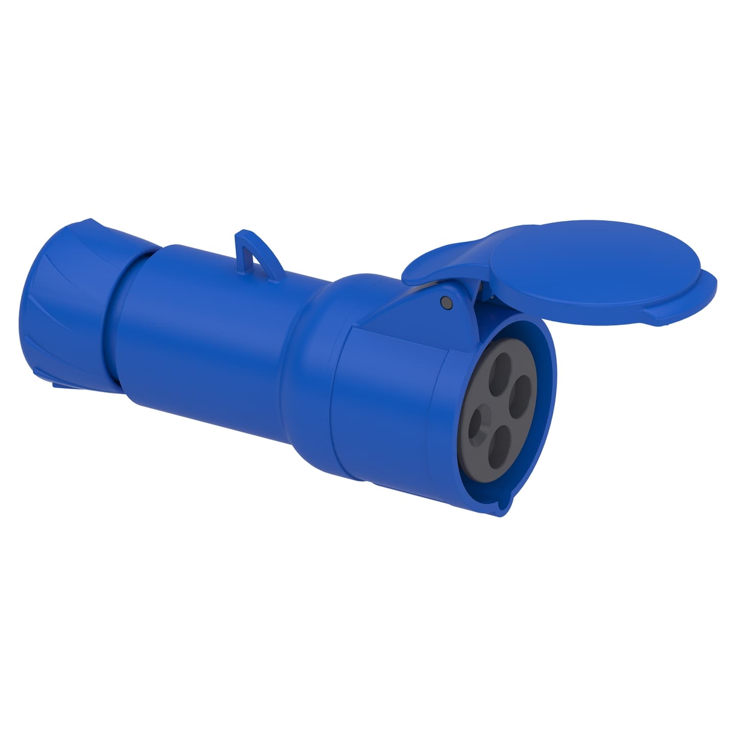 Toma industrial aérea SCHNEIDER PKY16M424 · 3P+T 16A 250VAC azul 9H IP44