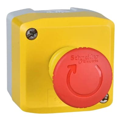 Caja botonera plástico parada emergencia hongo SCHNEIDER XALK178 · 40mm 1NC Harmony