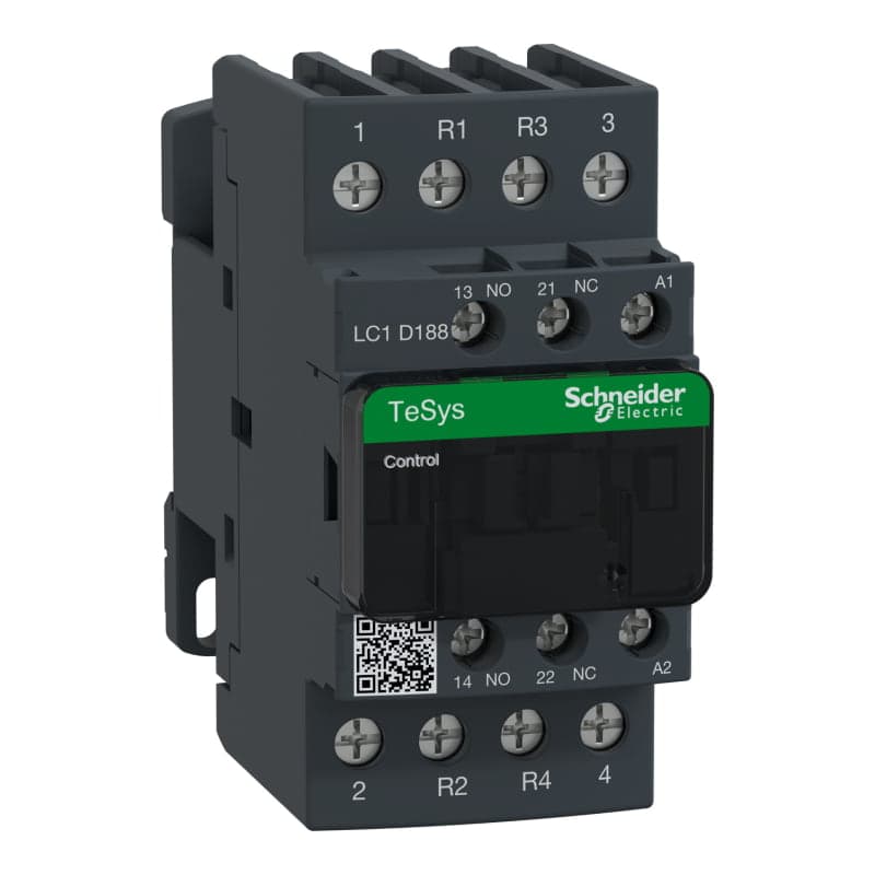 Contactor SCHNEIDER LC1D188B7 · 4P 32A AC1 bob 24VAC 1NA+1NC Tesys D