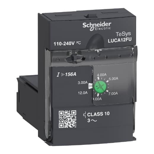 Unidad control estándar SCHNEIDER LUCA12FU · 3F Cl10 3-12A 110-240VAC Tesys