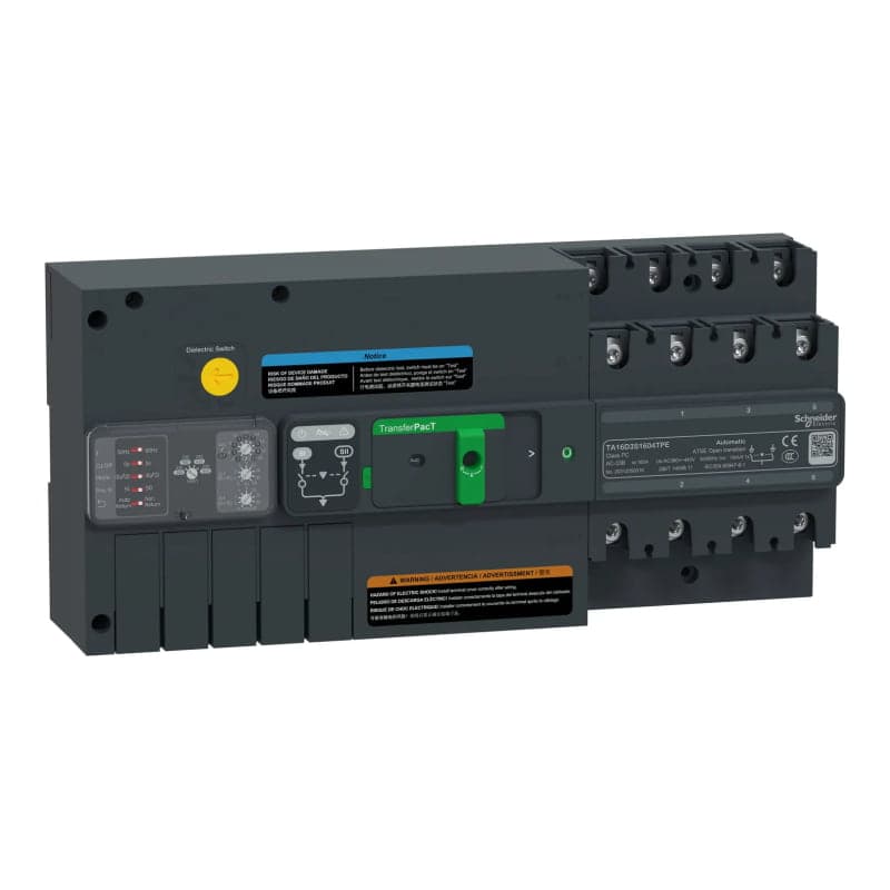Transferencia transferpact automática SCHNEIDER TA16D3S1604TPE · 160A, 400V, 3P, perilla manual, frame 160A