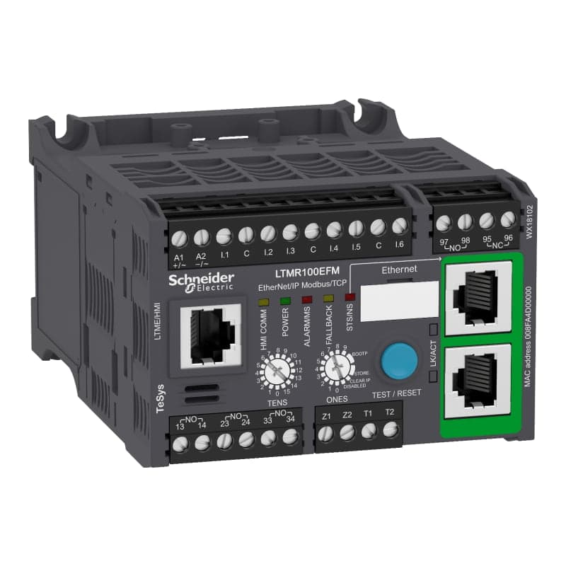 Controlador SCHNEIDER LTMR100EFM · TESYS T 5-100A 100-240VAC, ETHERNET/ IP, MODBUS/TCP