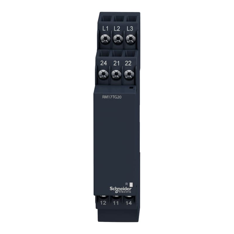 Relé control tensión Falta/Sec fase SCHNEIDER RM17TG20 · 3F 208-480VAC 2Nanc Zelio