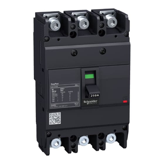 Interruptor de caja moldeada SCHNEIDER EZC250N3200 · 3P fijo 200A 20kA 440VAC easypact