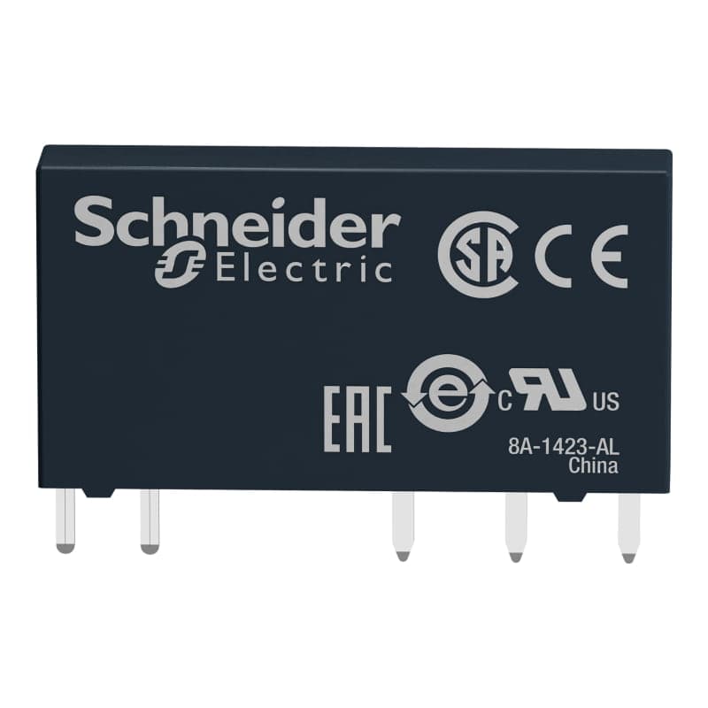 Relé interfase enchufable SCHNEIDER RSL1AB4BD · 24VDC 6A 1Nanc Zelio