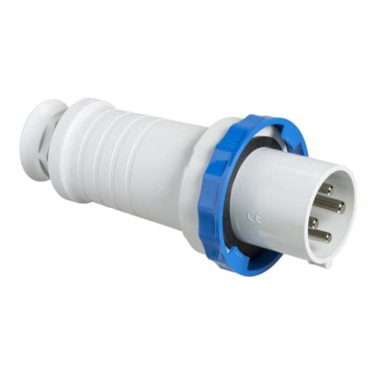 Enchufe industrial aéreo SCHNEIDER 81379 · 3P+T 63A 200/250VAC azul 9H IP67