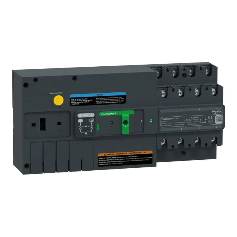 Transferencia transferpact automática SCHNEIDER TA16D3S0804TPE · 80A, 400V, 3P, perilla manual, frame 160A