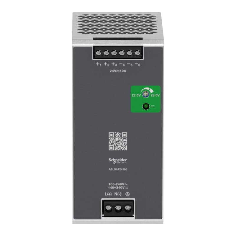 Fuente de alimentación regulada abls SCHNEIDER ABLS1A24100 · 240W, in: 100-240VAC, out: 24VDC/10A