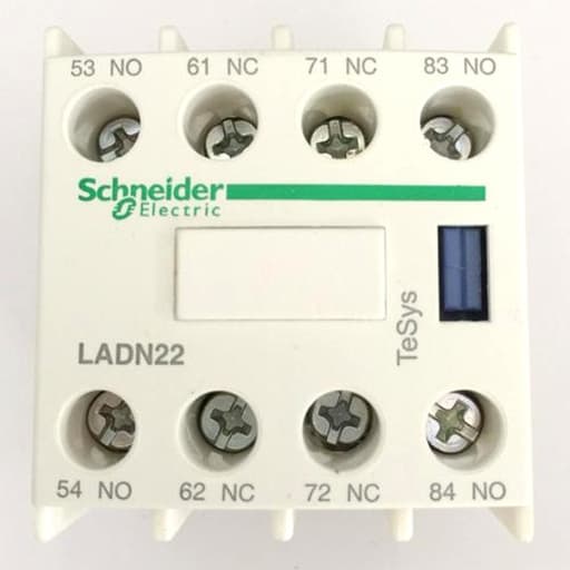 Contacto auxiliar frontal SCHNEIDER LADN22C · 2NA+2NC para Lc1D-Lc1F