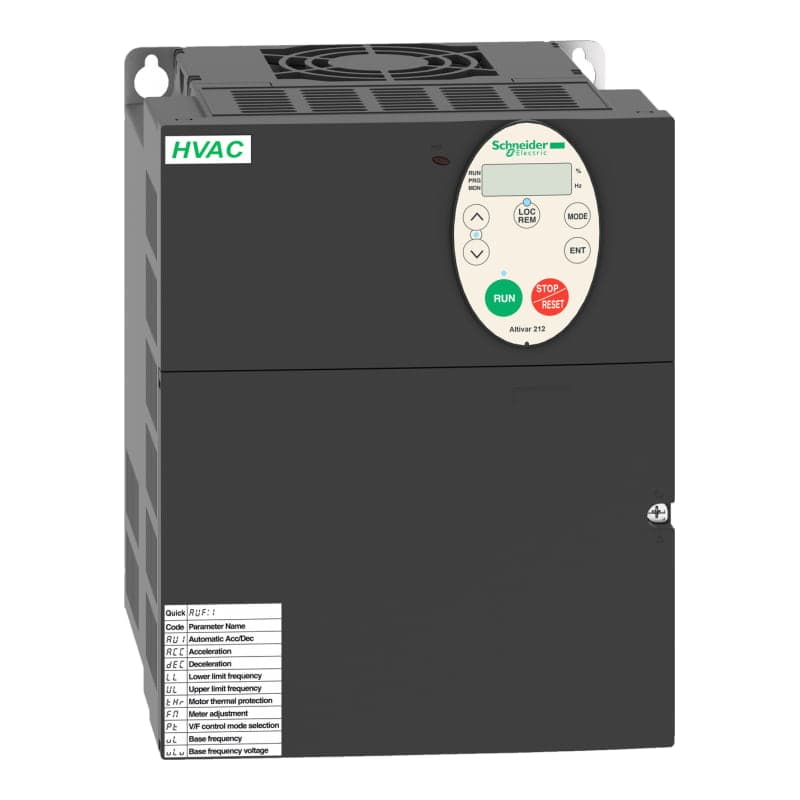 Imagen referencial de la serie: Variador trifásico SCHNEIDER ATV212HD11N4 · 15HP/11kW 22.5A 380-480VAC IP20 si cem