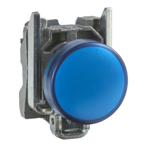 Piloto de señalización metal SCHNEIDER XB4BVB6 · color azul Ø 22mm 24VAC/Dc Harmony
