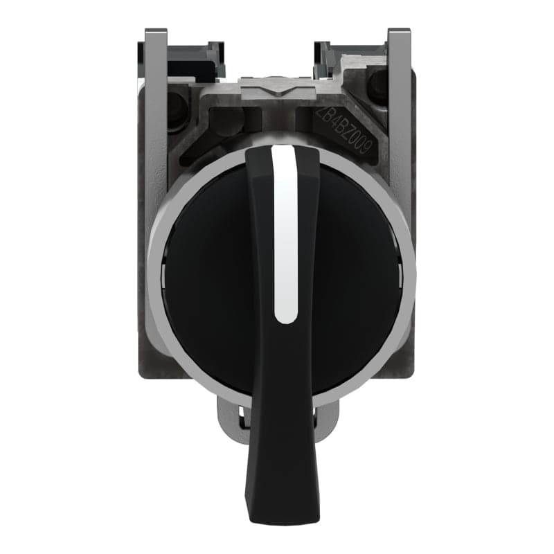 Selector maneta larga SCHNEIDER XB4BJ53 · 3Posic con retorno metal negro Ø22mm 2NA Harmony