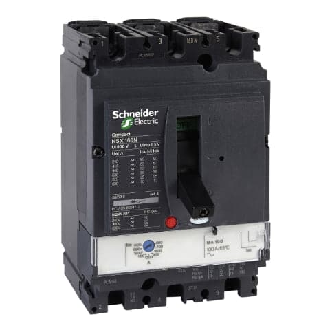 Guardamotor SCHNEIDER LV430834 · 3P 150A 380/415VAC 70kA Nsx160H