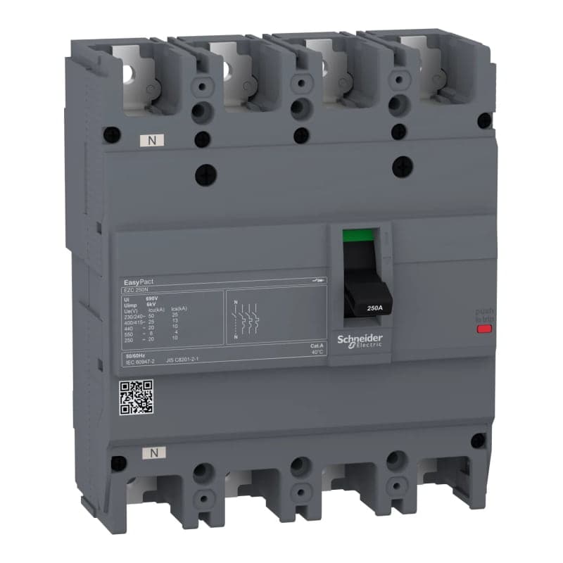 Interruptor automático fijo SCHNEIDER EZC250N4150 · EZC250N 25kA 4P3D 150A mg disjoncteur E