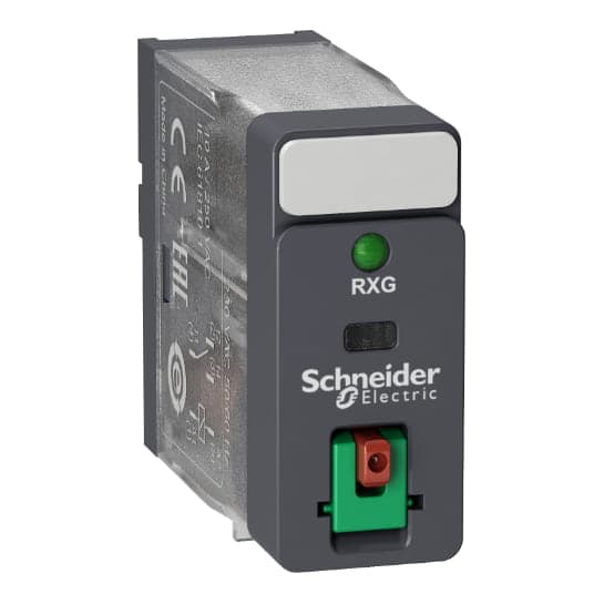 Relé interfase enchufable SCHNEIDER RXG12P7 · 230VAC 5A 2Nanc Zelio