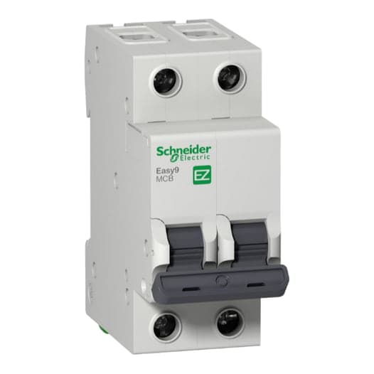 Interruptor termomagnético SCHNEIDER EZ9F56210 · 2P 10A 230/400VAC 10/6kA easy