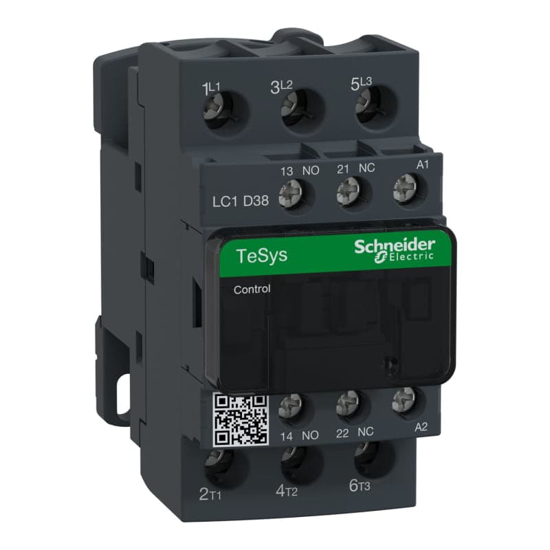 Contactor SCHNEIDER LC1D38F7 · 3P 38A AC3 bob 110VAC 1NA+1NC Tesys D