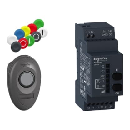 Pack SCHNEIDER XB5RMA04 · XB5R programable en caja, 2 relés