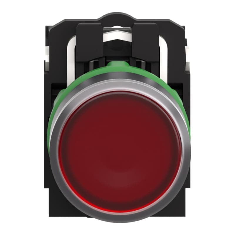 Imagen referencial de la serie: Pulsador luminoso rasante metal SCHNEIDER XB5AW34G5 · rojo Ø22mm 120VAC con LED 1NA+1NC Harmony