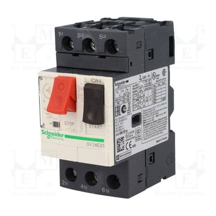 Guardamotor SCHNEIDER GV2ME05C · 3P regulable 0.63-1A 400/415VAC 100kA Tesys