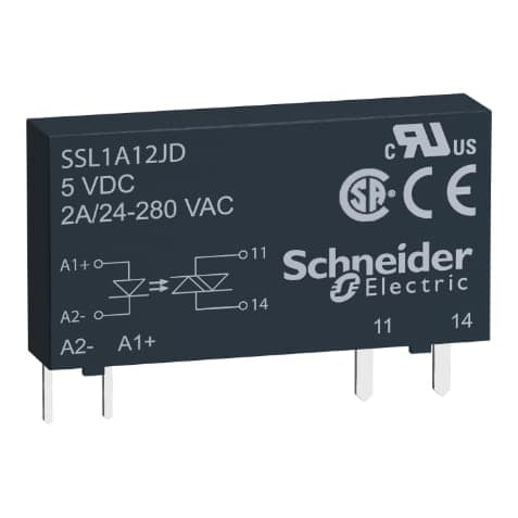 Relé de estado sólido SCHNEIDER SSL1A12BD · 15-30VDC 2A 24-280VAC Zelio