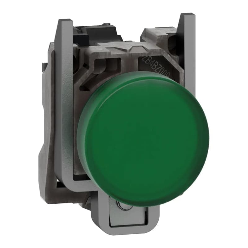 Piloto de señalización metal SCHNEIDER XB4BVG3 · color verde Ø 22mm 120VAC Harmony