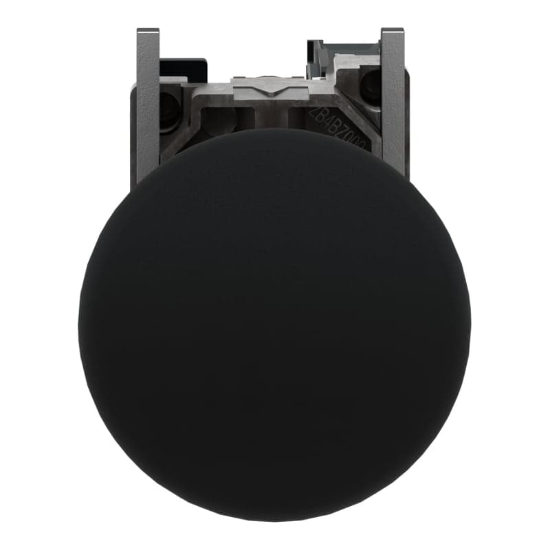 Pulsador parada emergencia metal SCHNEIDER XB4BC21 · Ø22mm hongo 40mm negro 1NC T. seta Harmony