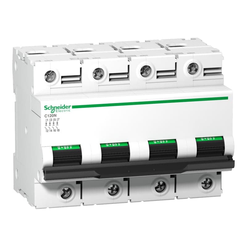 Imagen referencial de la serie: Interruptor termomagnético SCHNEIDER A9N18372 · 4P 80A 400VAC 10kA curva C