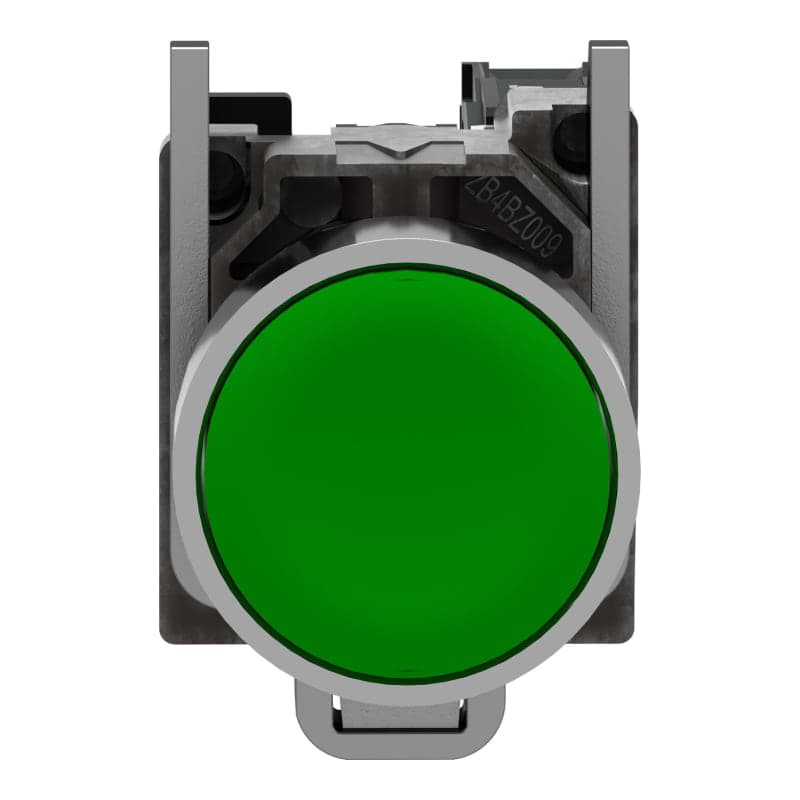 Pulsador rasante metal SCHNEIDER XB4BA31 · verde Ø22mm 1NA Harmony