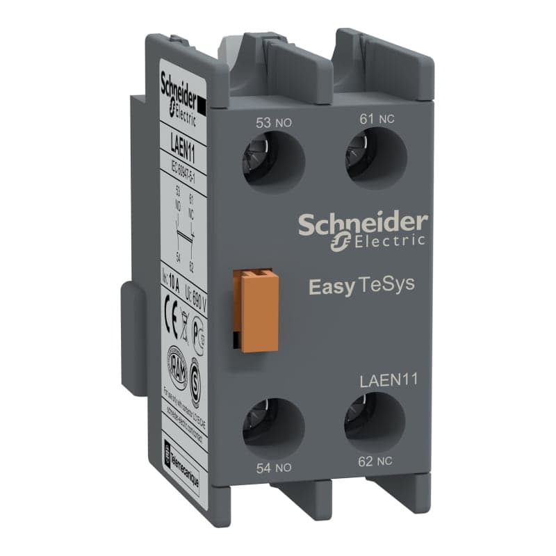 Bloque contactos auxiliar Tesys E SCHNEIDER LAEN11 · 1NA 1NC easy