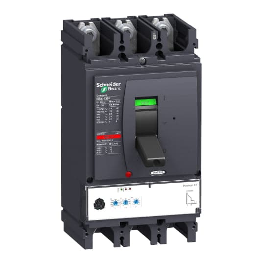Interruptor de caja moldeada SCHNEIDER LV432895 · 3P regulable 252-630A 65kA 440VAC microlog 2.3 Nsx630H
