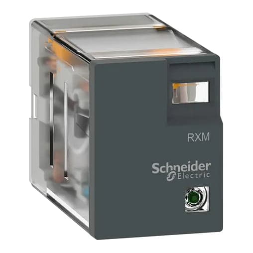 Imagen referencial de la serie: Relé miniatura EASY rxm SCHNEIDER RXM2LB1P7 · 8 pines, 5A, 220VAC
