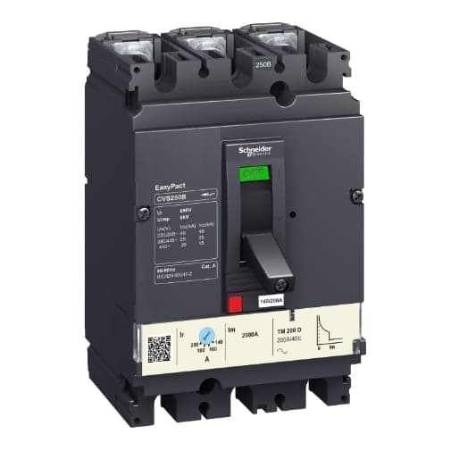 Interruptor de caja moldeada SCHNEIDER LV525302 · 3P regulable 140-200A 20kA 440VAC easypact Cvs250B