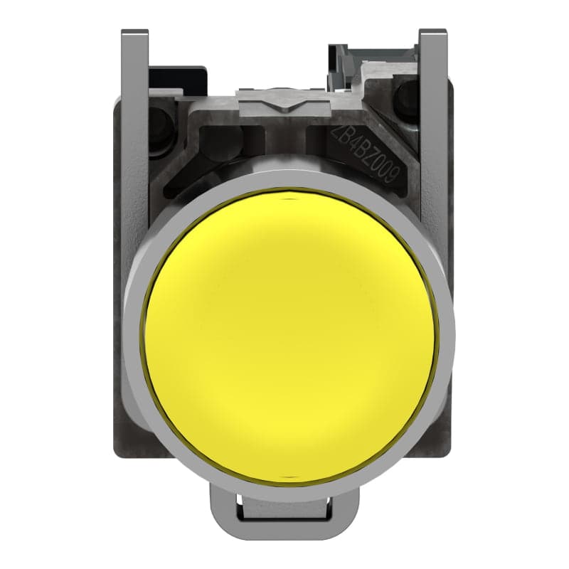 Pulsador rasante metal SCHNEIDER XB4BA51 · amarillo Ø22mm 1NA Harmony