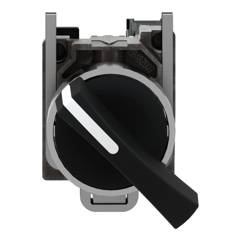 Selector maneta larga SCHNEIDER XB4BJ21 · 2Posic metal negro Ø22mm 1NA Harmony