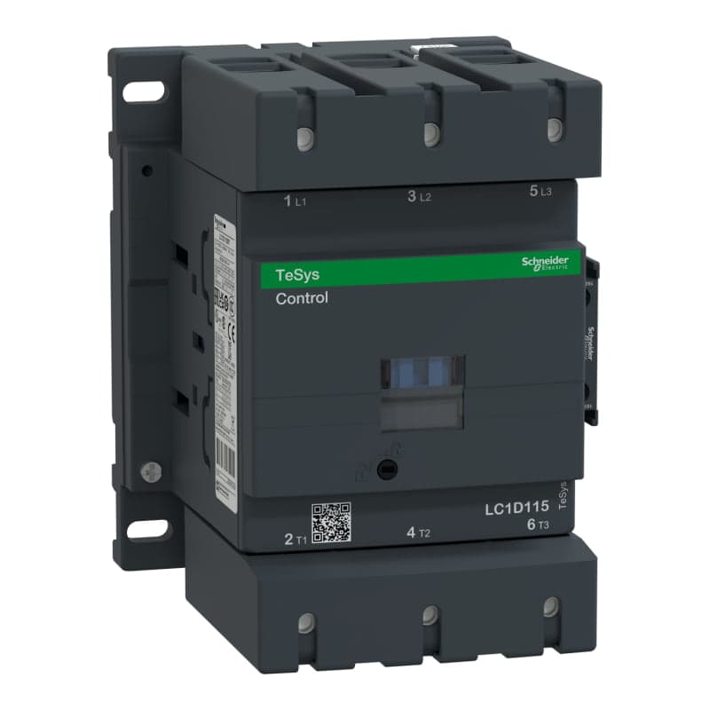 Contactor SCHNEIDER LC1D115M7 · 3P 115A AC3 bob 220VAC 1NA+1NC Tesys D