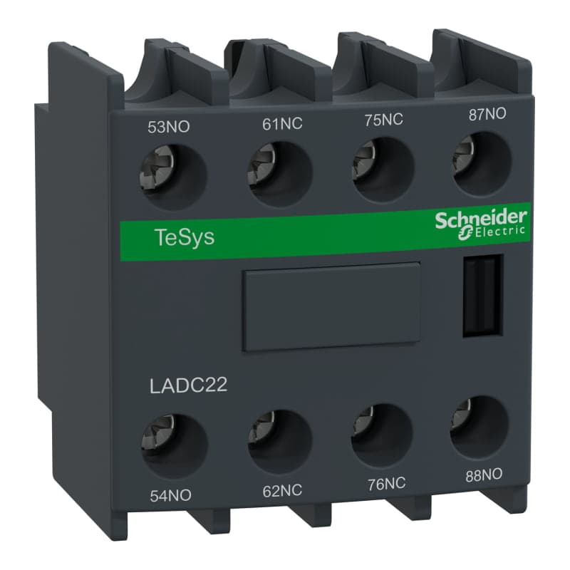 Bloque contacto auxiliar prontal SCHNEIDER LADC22 · 2NA + 2NC para contactor