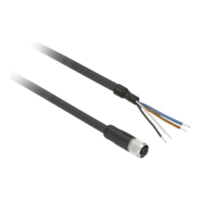 Conector sensor hembra recto SCHNEIDER XZCP1141L2 · Pg7 4P M12 cable 2m