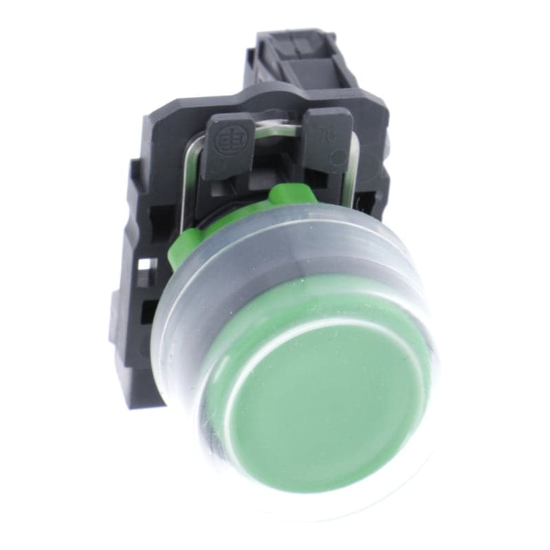 Pulsador saliente con capuchón plástico SCHNEIDER XB5AP31 · verde Ø22mm 1NA Harmony