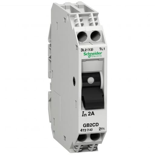 Interruptor termomagnético SCHNEIDER GB2CD07 · 1P+N 2A 230VAC 50kA Tesys