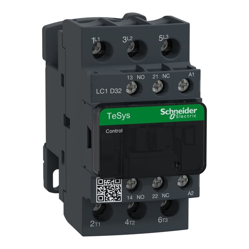 Contactor,TESYS deca SCHNEIDER LC1D32Q7 · 3P,AC3 32A bobina 380VAC