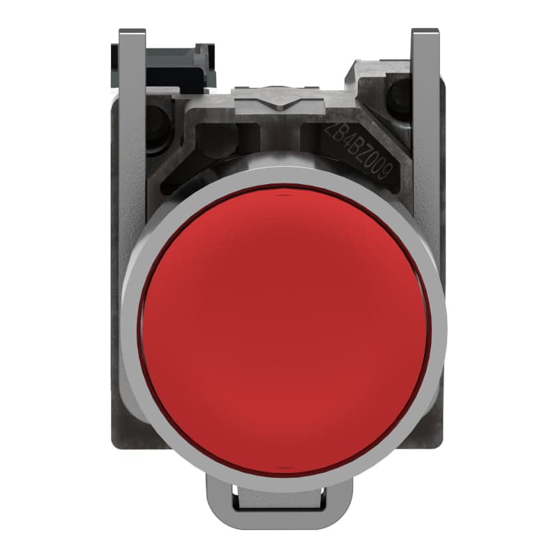 Pulsador rasante metal SCHNEIDER XB4BA42 · rojo Ø22mm 1NC Harmony