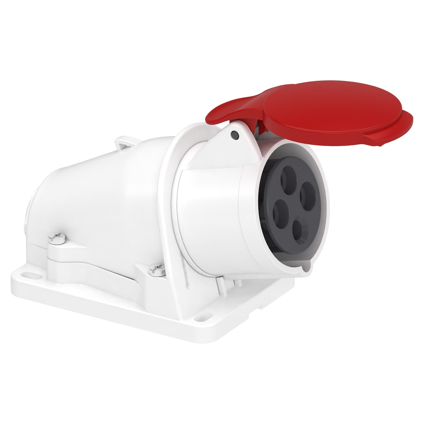 Toma industrial adosable SCHNEIDER PKF16W434 · 3P+T 16A 380/415VAC rojo 6H IP44
