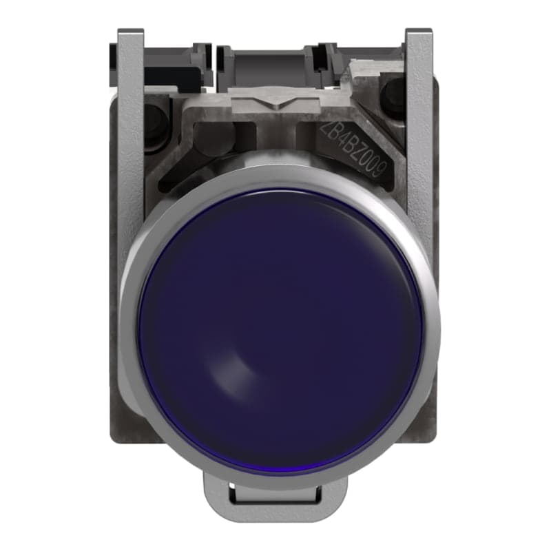 Pulsador luminoso rasante metal SCHNEIDER XB4BW36M5 · azul Ø22mm 220VAC con LED 1NA+1NC Harmony