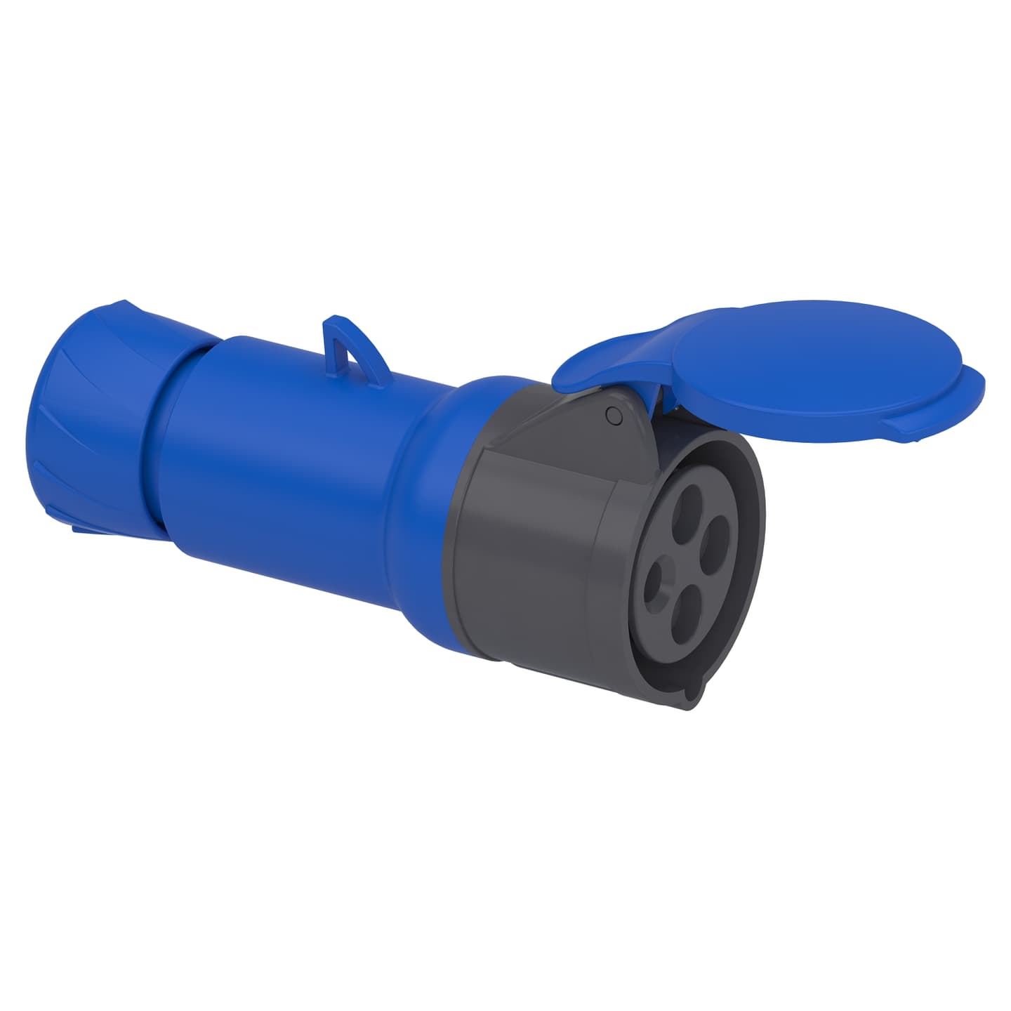 Toma industrial aérea SCHNEIDER PKF16M424 · 3P+T 16A 250VAC azul 9H IP44