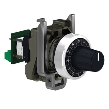 Potenciómetro metal SCHNEIDER XB4BD912R1K · Ø22mm lineal giratorio 1 vuelta 1 kohm eje de Ø6mm har