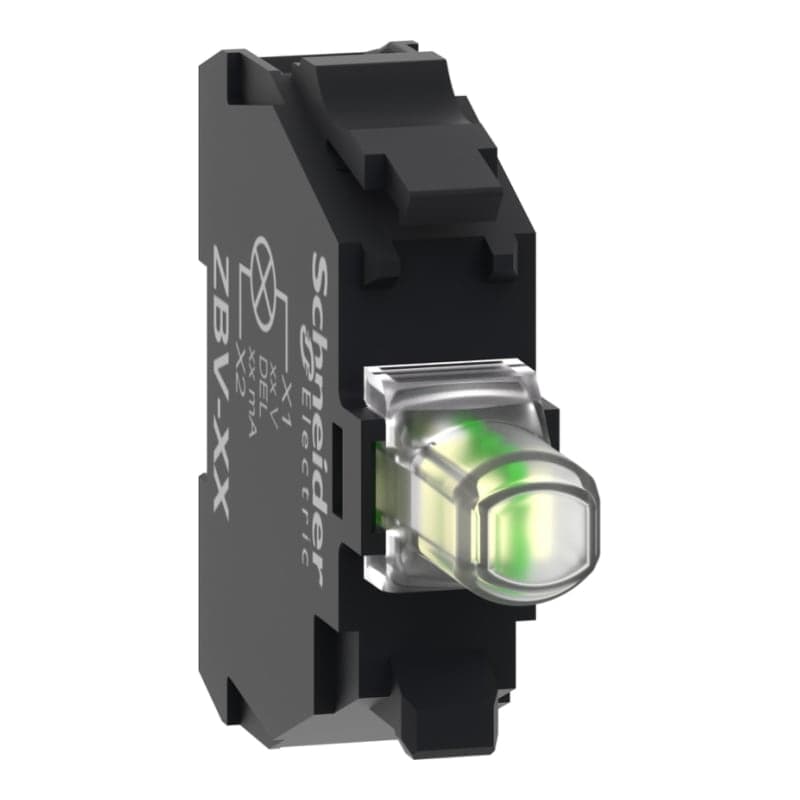 Bloque SCHNEIDER ZBVB1 · lum. LED 24V blanco