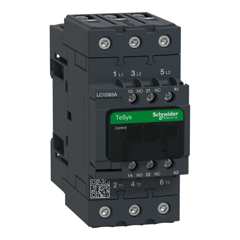 Contactor SCHNEIDER LC1D65AM7 · 3P 65A AC3 bob 220VAC 1NA+1NC Tesys D
