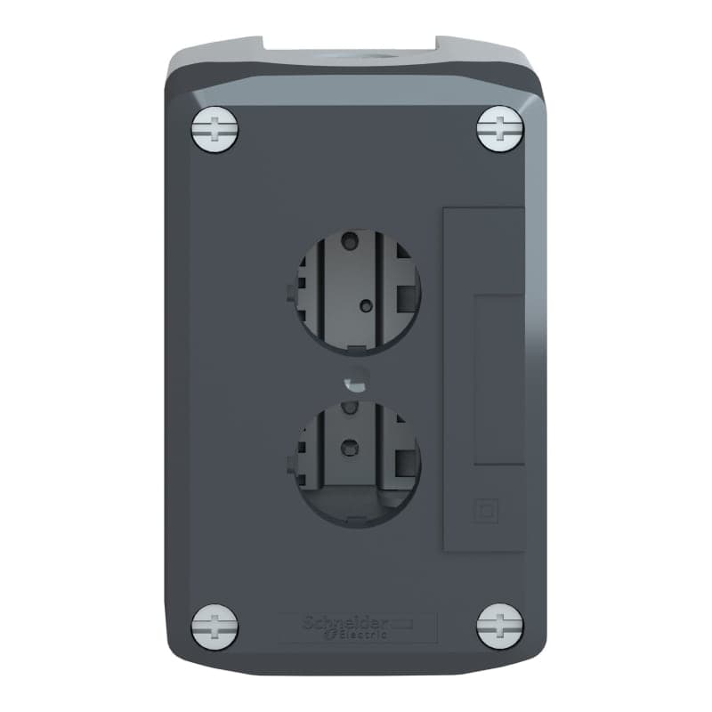 Caja botonera vacia plástico SCHNEIDER XALD02 · 2 orificios 22mm Harmony