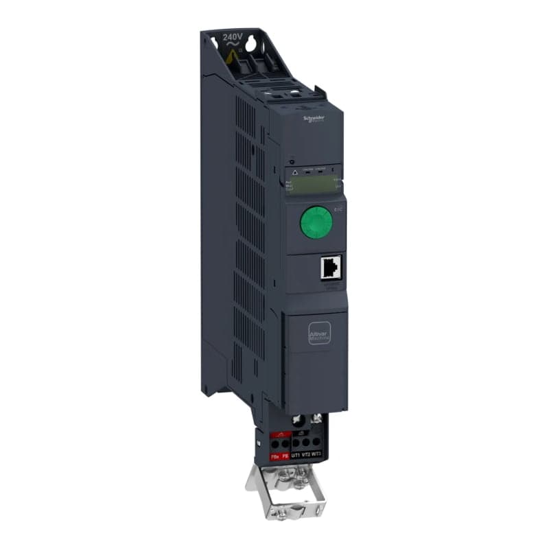 Variador monofásico SCHNEIDER ATV320U07M2B · 1Ph/0.75kW 4.8A 200-240VAC IP20